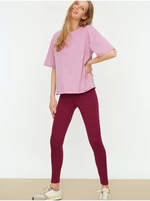 Burgundy Leggings Trendyol - Women