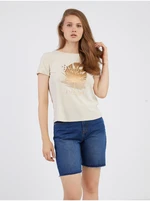 Beige Women's T-Shirt ONLY Free - Women