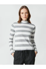 Koton Şahika Ercümen X - Half Turtleneck Ribbed Long Sleeve T-Shirt