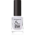 Dermacol 5 Day Stay dlhotrvajúci lak na nechty odtieň 59 Mermaid White 11 ml