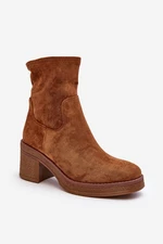 Women's Camel Argastis High Heeled Ankle Boots