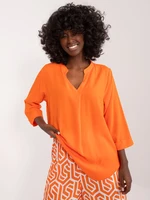 Orange viscose blouse SUBLEVEL