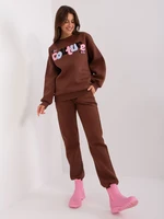 Dark brown oversize tracksuit