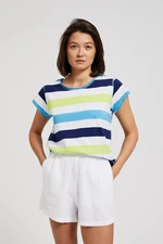 Women's striped T-shirt MOODO - blue