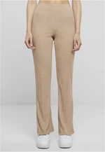 Women's ribbed trousers beige