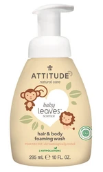 ATTITUDE Dětská mycí pěna (2v1) Baby leaves s vůní hruškové šťávy 295 ml