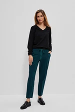 Trousers with a pleat