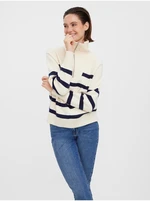 Blue-cream striped sweater VERO MODA Saba - Women