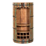 Stojak na wino wykonany z drewna z recyklingu w naturalnym kolorze na 8 butelek, 60x115 cm Kaveri - Interia Home & Living