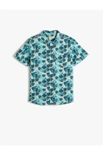 Koton Floral Patterned Cotton Short Sleeve Shirt