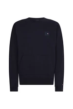 Tommy Hilfiger Sweatshirt - PANELLED HILFIGER PRINT CREWNECK blue