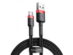 Datový kabel Baseus Cafule Cable USB pro Type-C 2A 2M, černá/červená