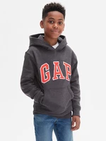 Grey boys' sweatshirt GAP Logo hoodie