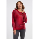 Women's red striped long sleeve T-shirt SAM 73 Prudence