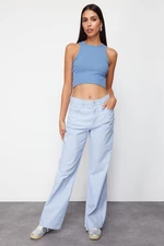 Trendyol Light Blue High Waist Wide Leg Jeans