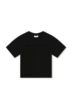 Dětské bavlněné tričko Marc Jacobs černá barva, s potiskem