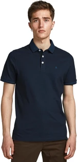 Jack&Jones Pánske polo triko JJEPAULOS Slim Fit 12136668 Dark Navy XL