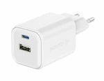 SWISSTEN SÍŤOVÝ ADAPTÉR GaN 1x USB-C 45W PD + 1x USB-A 18W QC BÍLÝ