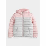 Girls' quilted jacket 4F HJZ21-JKUDP001A