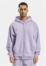 DEF Zipper Hoody Purple Washed