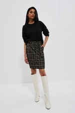 Plaid skirt with ties