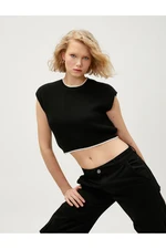 Koton Crop Sweter Okrągły Dekolt