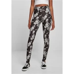 Women's soft leggings AOP blackflower