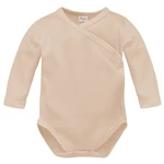 Pinokio Kids's Lovely Day Beige Wrapped Bodysuit LS