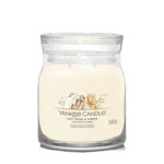 Yankee Candle Aromatická sviečka Signature sklo stredná Soft Wool & Amber 368 g