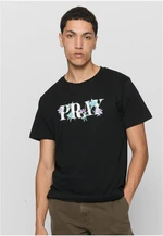 Black T-shirt Flower Pray Tee