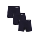 Nedeto 3PACK pánské boxerky bezešvé bambusové modré (3NDTB002S) XXL