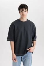 DEFACTO Loose Fit Crew Neck Short Sleeve Heavy Fabric T-Shirt