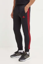 Tepláky adidas Essentials černá barva, s aplikací, JI6428