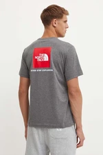 Tričko The North Face S/S Redbox Tee šedá barva, s potiskem, NF0A87NPDYY1