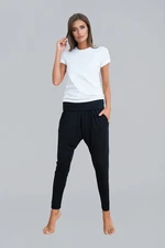 Grey long pants - black