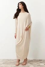 Trendyol Stone Oversize Stylish Knitted Kaftan Dress