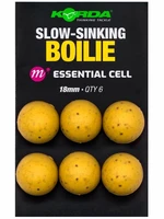 Korda plastic wafter slow-sinking boilie essential cell - 18 mm 6 ks