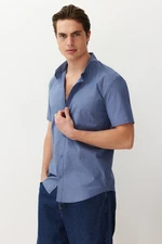 Trendyol Navy Blue Slim Fit Short Sleeve Shirt