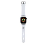 Řemínek Karl Lagerfeld Choupette Head NFT pro Apple Watch 42/44/45/49, bílá