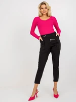 Black women's loose sweatpants with pockets