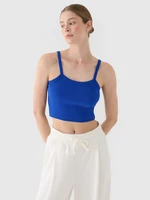 Dámsky crop top slim - modrý