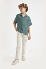 DEFACTO Boys' Standard Cuff Linen Look Trousers