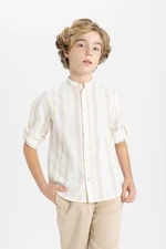 DEFACTO Boy's High Neck Long Sleeve Shirt