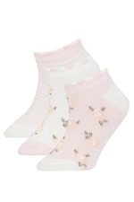 DEFACTO Girl's 3-Piece Cotton Long Socks