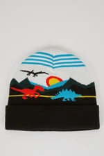 DEFACTO Boy&#39;s Dinosaur Printed Beret