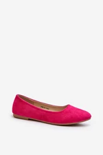 Women's suede ballerinas Fuchsia Kommia