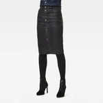 G-STAR Sukňa - Noxer Navy Pencil Button skirt čierna