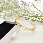 DODOAI 2022 Bracelet Fashion Jewelry Letters Hoop Women Bracelet Customized Name Hoop Bracelet Custom Name Jewelry Women Gifts