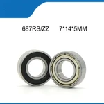 High Quality Bearing 10/20PCS 687-2RS 687ZZ (7*14*5MM) ( ABEC-1) 687 Corrosion Resistance And Quality Deep Groove Ball Bearings