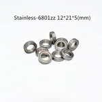 S6801ZZ Bearing 12*21*5 mm ( 10PCS ) ABEC-5 Stainless Steel Ball Bearings metal sealed S6801Z S6801 Z ZZ